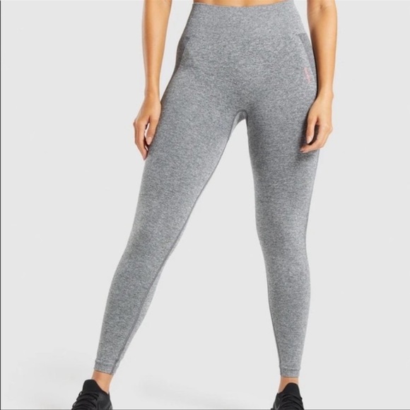Gymshark Charcoal Mark/Dusty Pink Flex High Waisted Legging - New with tag XS - Picture 4 of 6